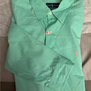 Ralph Lauren Men's Mint Green Dress Shirt